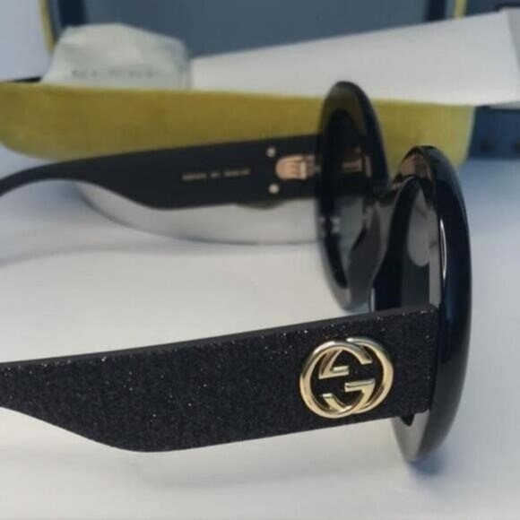 Authentic New Gucci Black GG0101S Round Gradient Sunglasses - Picture 6 of 15